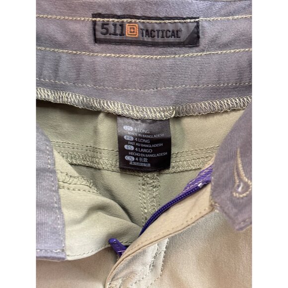 5.11 Tactical Womens Sage Green Pants Size 4 Long - Picture 4 of 7